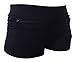 Clever Travel Companion Brief Boxer Women Underwear - Pickpocket & Loss Proof Travel Shorts Boyshort Panties - Cotton Underpants Bikini Bottoms Shorts with 2 Secret Zipper Pocket (Black)