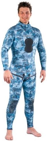 Mares Pure Instinct Mens Camo Blue Rashguard Shirt and Pants (Large)