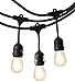 Amazon Basics Outdoor Patio String Lights, S14 Bulb, 48 Feet, Black