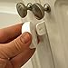 Qdos Adhesive Double Door Cabinet Lock - Easy One Handed Operation - Patented ZeroPinch Design - Only Fits Standard Framed Cabinets and Furniture - Baby Proofing Doesn't Have to be Ugly | White