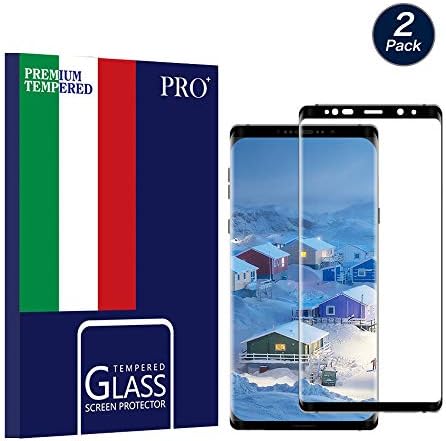 Galaxy Note 8 Screen Protector,Longefilm [2-Pack][Tempered Glass][Anti-Scratch][Anti-Fingerprint][Full Coverage] Screen Protector for Samsung Galaxy Note 8 (Black)