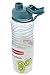 Rubbermaid Hydration Chug Bottles w/Flip-Top Lid-BPA Free, Odor & Stain Resistant-Great for On the Go-Finger Loop & Contoured for Easy Grip, 30oz, (2) Coastal Teal & (2) Magenta Fire (4 Pack)
