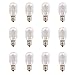 BLUTOKS MAKTMOI 12 Pack-15 Watt Salt Lamp Bulbs Incandescent E12 Socket Candelebra Original Replacement Light Bulbs