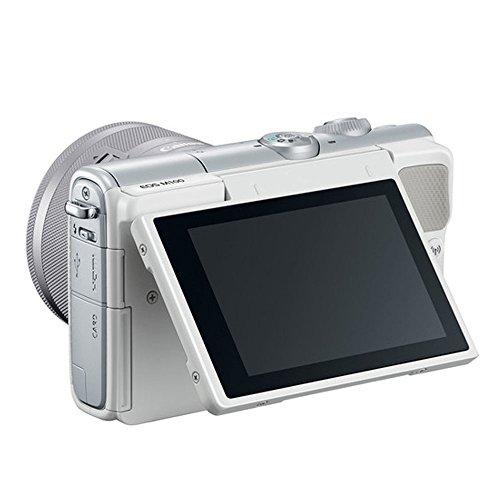 Canon-EOS-M100-Mirrorless-Digital-Camera-White-EF-M-15-45mm-f35-63-IS-STM-Lens-Graphite-EF-M-55-200mm-f45-63-IS-STM-Lens-32GB-Memory-Card-Tripod-12-Piece-Card-Holder-UV-Filters