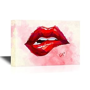 Sex Lips on Watercolor Style Background