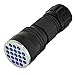 LEDwholesalers 395nm UV Ultra-Violet 21-LED Blacklight Flashlight, 7305UV395