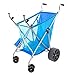 Seina All-Terrain Beach Cart Wheeler with Big Wheels for Sand | All Terrain Cart, Wide Wheels, Cart for Beach, Beach Caddy, Beach Trolley, Large, Para la Playa, Sand Cart, Collapsable, Compact, | Blue