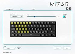 Mizar MZ60 Luna Mechanical Gaming Keyboard