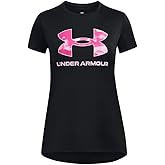 Under Armour Girls Tech Print Big Logo Short Sleeve Crew