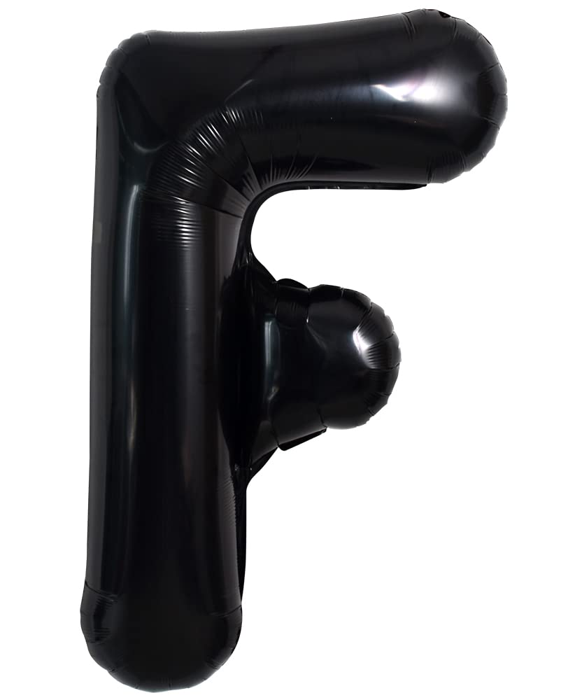 TONIFUL 40 Inch Large Black F Letter Balloon - Jumbo Helium Foil Mylar Big Alphabet for Birthday Party, Anniversary, Valentine's Day Supplies Decorations