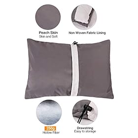 REDCAMP Camping Pillow for Sleeping Lightweight and Compressible, Small Pillow for Travel Backpacking Hammock, Peach… 41sFcqf1UHL