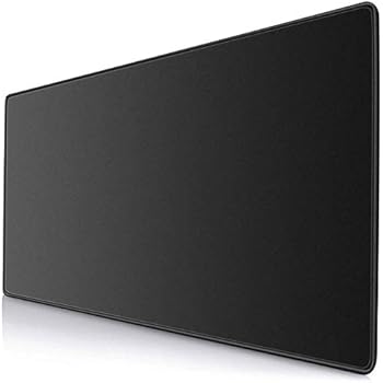 Ktrio Extended Gaming Mouse Pad with Stitched Edges, Large Mousepad with Premium-Textured Cloth, Non-Slip Rubber Base, Waterproof Keyboard Pad, Mouse Mat for Gamer, Office & Home, 35.4 x 15.7in, Black