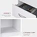 INTEY White Nightstand, Bedside Table with Drawer and Storage Shelf, End Table for Bedroom Living Room Home Furniture