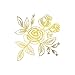 Tattly Temporary Tattoos Gold Floral, 0.3 Ounce