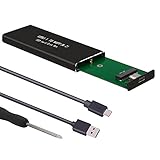 M.2 SSD Enclosure to USB 3.1 Cable Type C 10Gbps UASP,Portable Case Support NGFF M.2 SATA-Based B Key/B+M Key Drive 2230 2242 2260 2280