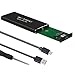M.2 SSD Enclosure to USB 3.1 Cable Type C 10Gbps UASP,Portable Case Support NGFF M.2 SATA-Based B Key/B+M Key Drive 2230 2242 2260 2280