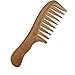 Anself 1 Pc Wooden Comb Natural Green Sandalwood Handmade Wide Tooth Wooden Comb Massage Comb Handmade Comb Hair Care