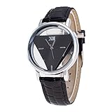 Unisex Unique Triangular Dial Watch Quartz Analog Quartz Wrist Watches Black