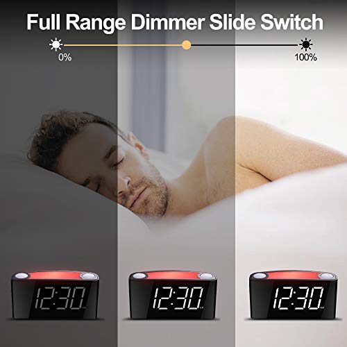 Extra Loud Alarm Clock with Bed Shaker, Vibrating Alarm Clock for Heavy