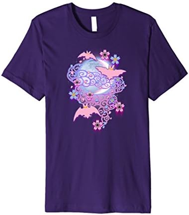 Mens Halloween Pink Bats Blue Moon Pastel Goth Grunge Shirt 2XL Purple