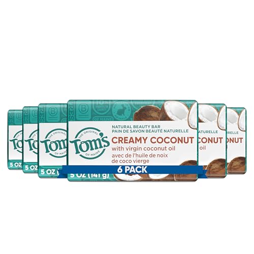 Tom's of Maine Natural Beauty Bar Seife mit Virgin Oil, Coconut, 125 g, 6 Count
