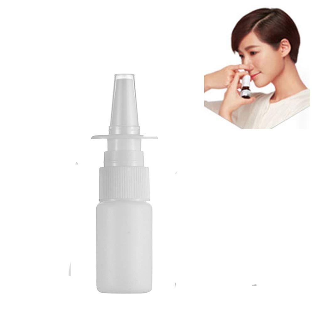 20ML White Empty Plastic Nasal Spray Bottles Pump Sprayer Mist Nose Spray Refillable Bottle For Saline Water Wash Applications Pack of 5