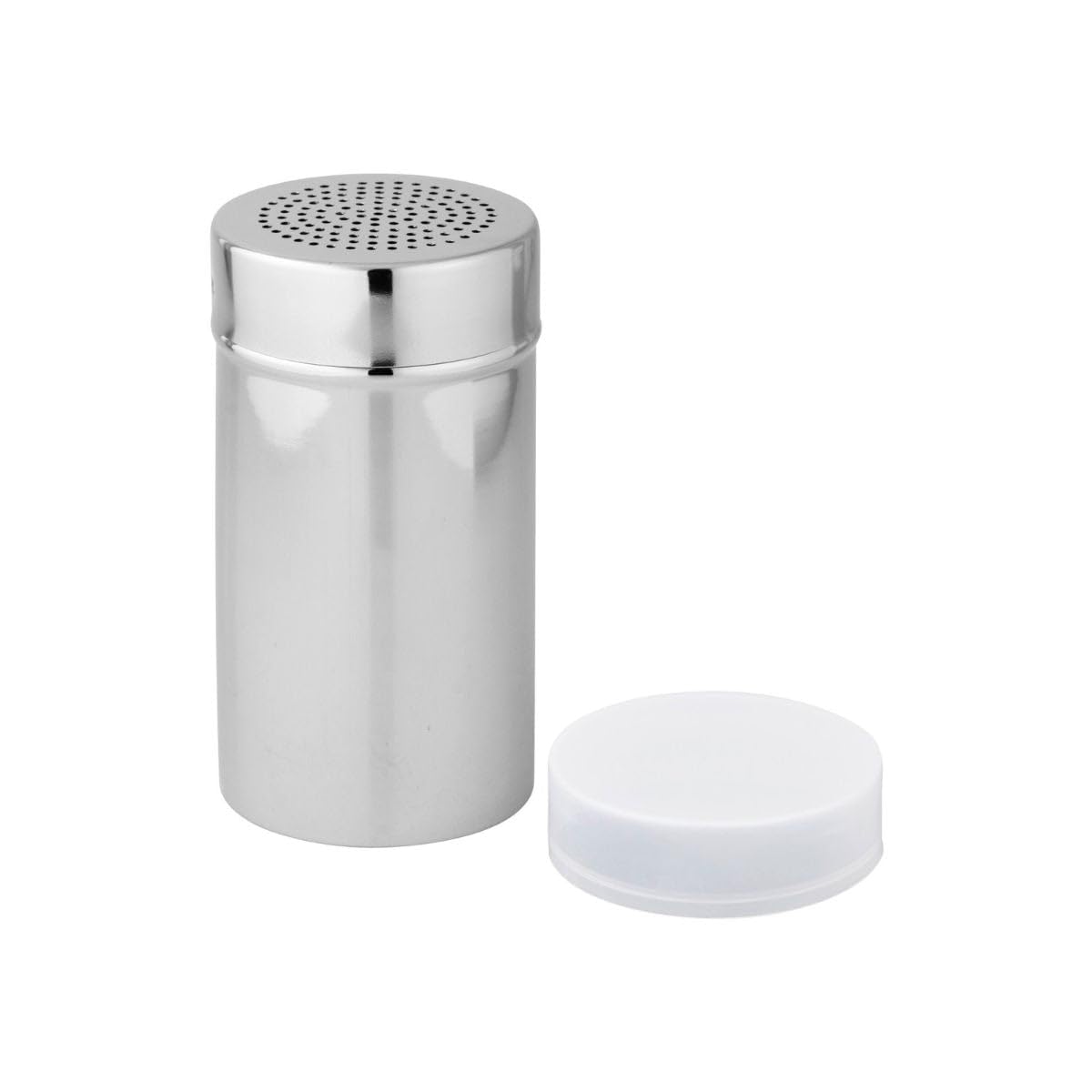Fackelmann Stainless Steel Fine Dispenser, Silver/White, 2.7 x 5.1-Inch — image 1