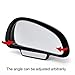 YASOKRO 360 degree adjustable Wide Angle Side Rear Mirrors blind spot Snap way rear view mirror universal (Right, Black)
