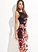 Floerns Women's Sleeveless Floral Work Party Cocktail Bodycon Dress Red M