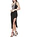 Meaneor Women One Shoulder Sequins Dress Cocktail Prom Party Gown Bridesmaids Long Dresses Silver M