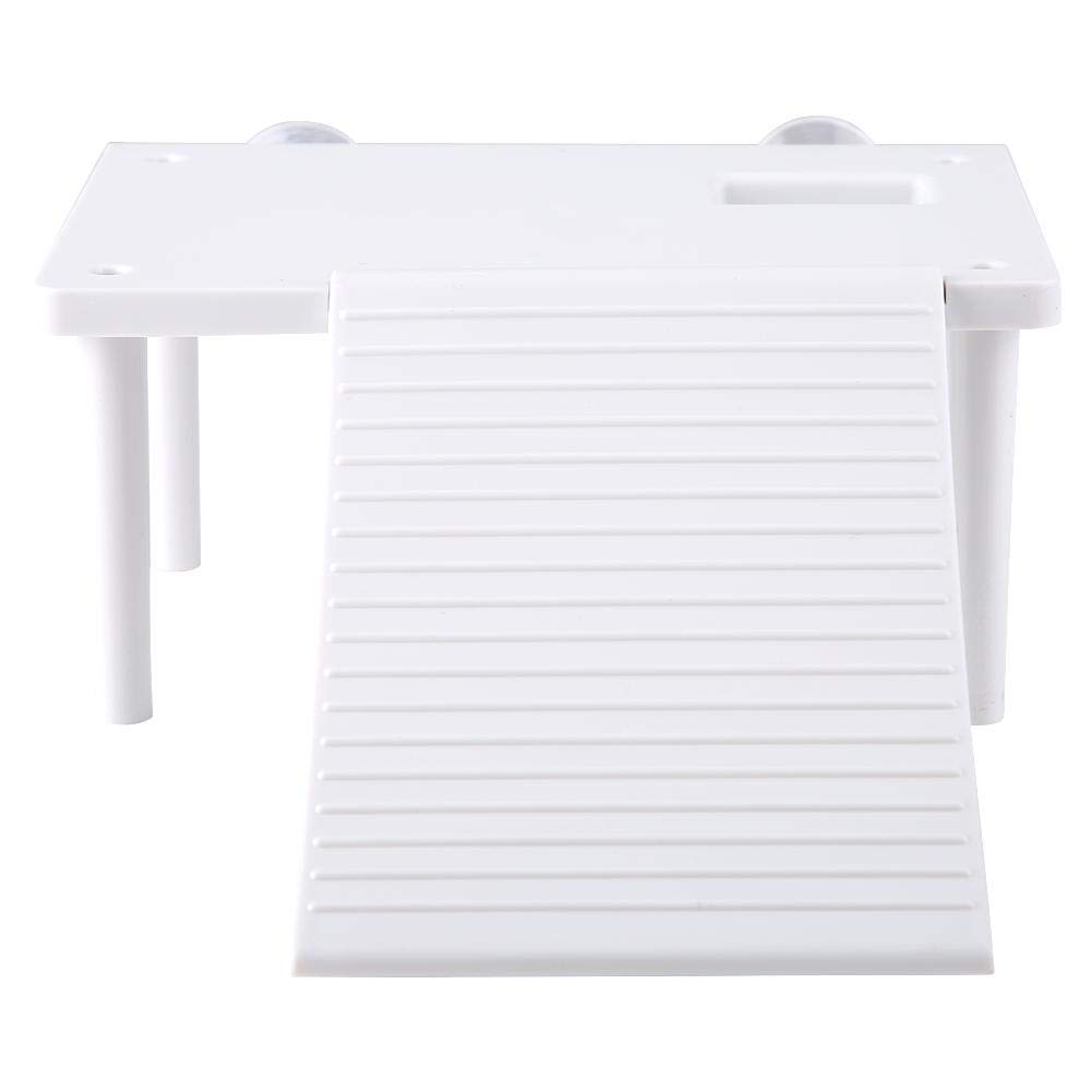 Weiyiroty Turtle Basking Platform, Aquarium Tortoise Platform with Climbing Ladder & Food Container for Lizard, Spider, Terrapin, Frogs, Newts