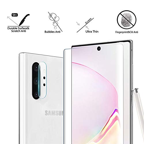 Bocianelli Tempered Glass Screen Protector for Galaxy Note 10[6.3 inches] with a Camera Lens Protector [Case Friendly][Full Coverage][HD Clear] - Thumbnail 4