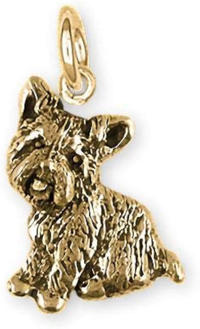 Yorkie Jewelry 14k Gold Handmade Yorkshire Terrier Charm