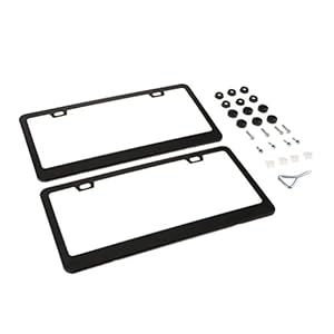 perfk 2 stuks Universele roestvrij stalen kentekenplaathouder kentekenplaathouder kentekenplaathouder voor Amerikaanse…