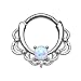 XPIRCN Lacey Single Opal 16G Septum Clicker Ring Titanium Shaft Blue,White,or Purple Synthetic Opal