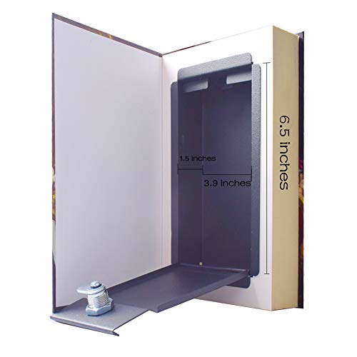 EIOUMAX Real Paper Diversion Book Safe with key Secret Box Collection