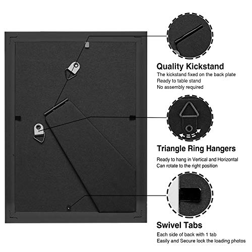 image for LaVie Home 5x7 Picture Frames (6 Pack, Weathered Oak Stain finifsh) Si