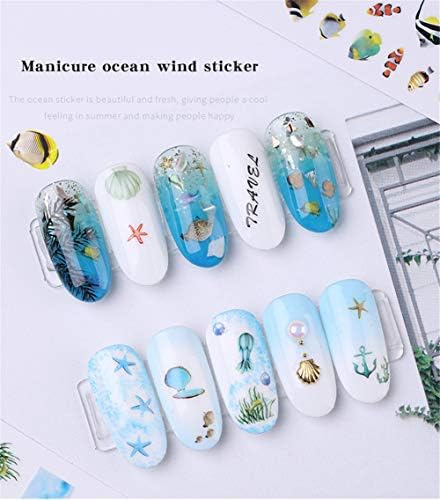 1シート 海 ヒトデ シェル 魚 夏 ネイルシール ステッカー デコ 花 パターン 3dシール ネイルアート 3141 B07tzzwy2w 円