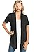12 Ami Basic Solid Short Sleeve Open Front Cardigan Black Extra Large