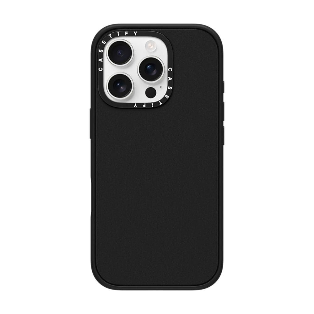CASETiFY Impact iPhone 16 Pro Case [Slim / 8.2 ft. 4X Military Grade Drop Protection/Compatible with Magsafe] - Matte Black