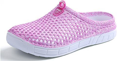 Women's Lightweight Summer Hole Sandals Mesh Closed Toe Walking Slippers Garden Clog Anti-Slip Beach Water Shoes