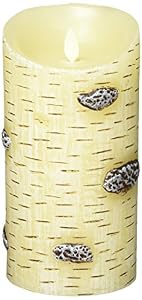 Image of Luminara Birch Textured LED Pillar Candle