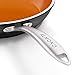 Nonstick Ceramic Copper Frying Pan: Non Stick Skillet with Glass Lid - Round Aluminum Saute Pan For Gas, Electric and Induction Cooktops - 10 Inches