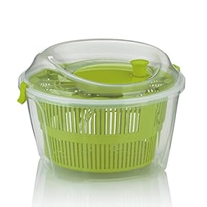 kela Slacentrifuge Mailin PP-kunststof groen 17,5 cm 24,5 cm Ø 4,4 l, 24,5 x 24,5 x 17,5 cm