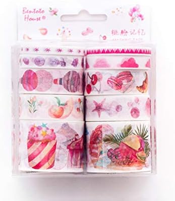 shenyong 10 Roll Cute Decor Clear Washi Tape Scrapbook DIY Unicorn Masking Tape School Stationery Store Journal Supply(None 06)