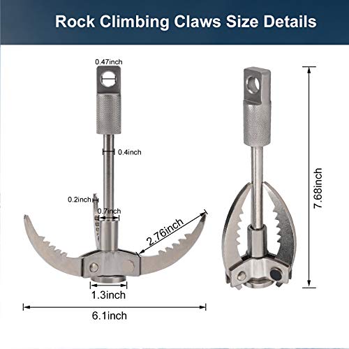 LESON Grappling Hook Survival Folding Gravity Hooks Claws Stainless