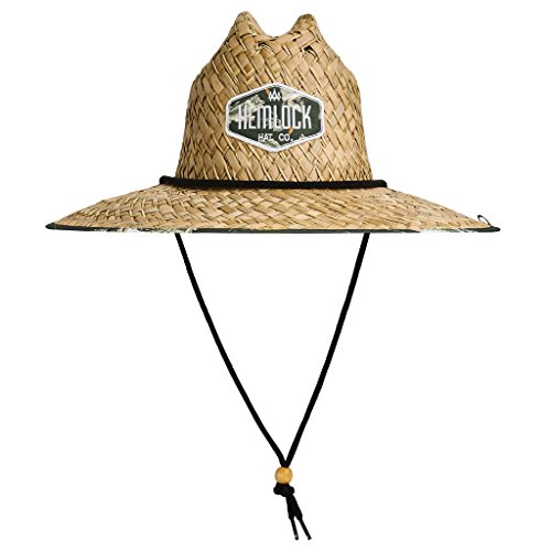 Hemlock Hat Big Mouth Bass Straw Hat with Adjustable Drawstring - One Size Fits Most