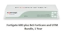 Fortinet FortiGate-60D Security Appliance Bundle with 1 Year 8x5 Forticare and FortiGuard FG-60D-BDL