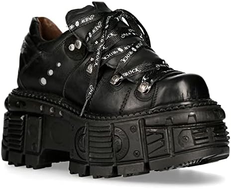 Amazon.com: New Rock M-TANK106-C2 Men's Black 100% Leather Goth
