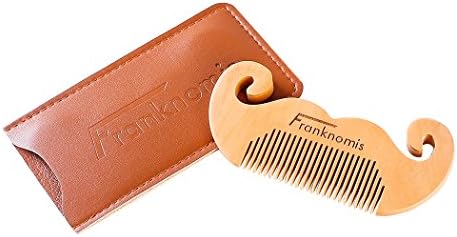 Beard Pocket Men’s Comb, Handlebar Style Fine Teeth, Premium Quality Pear Wood, Beard and Mustache Care, Perfect Balms and Oils